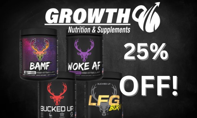 25% OFF Bucked Up Pre-Workoutgrow icon