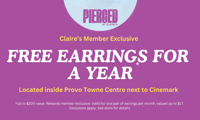 Claire’s – Free Earrings for a Year!* icon